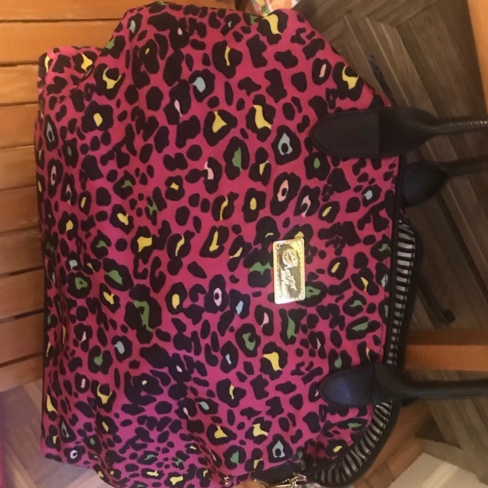 Betsey johnson leopard pink bag